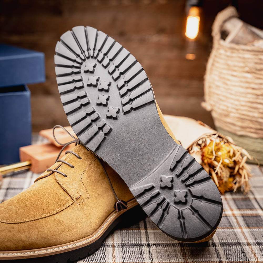 26-220-TOB CAMPO Sueded Goatskin Lace Up, Tobacco - Zelli Italia - Flyclothing LLC