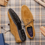 26-220-TOB CAMPO Sueded Goatskin Lace Up, Tobacco - Zelli Italia - Flyclothing LLC