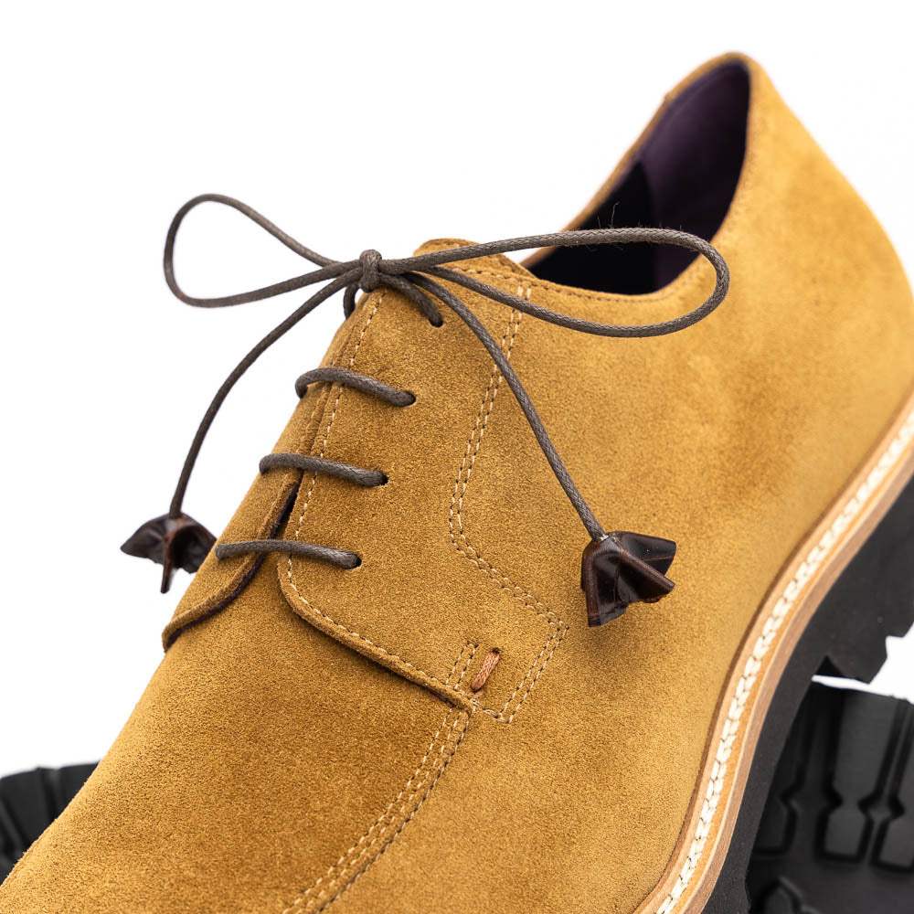 26-220-TOB CAMPO Sueded Goatskin Lace Up, Tobacco - Zelli Italia - Flyclothing LLC
