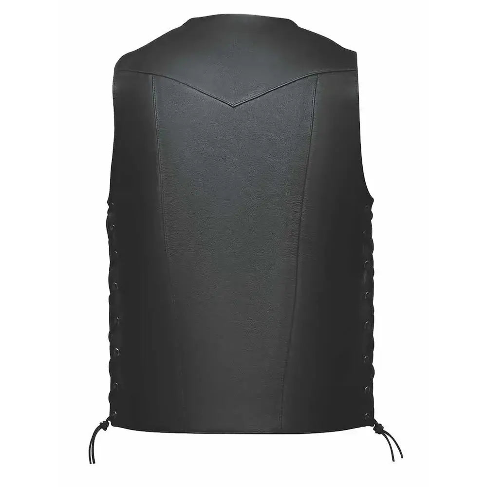 Buffalo - Mens Premium Leather Vest - Unik Just for Bikers - Flyclothing LLC