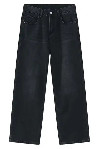 Baggy Jeans with Pockets - Trendsi - Flyclothing LLC