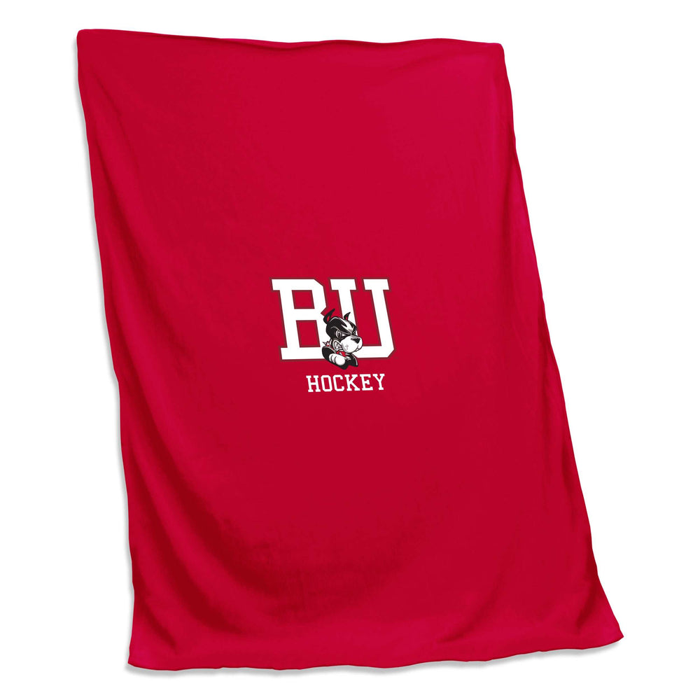 Boston University Hockey Screened Sweatshirt Blanket - Logo Brands - Flyclothing LLC