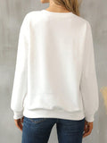 Cat Round Neck Long Sleeve Sweatshirt - Trendsi