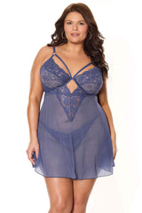 Twilight Fever Babydoll & Thong - COQUETTE - Flyclothing LLC