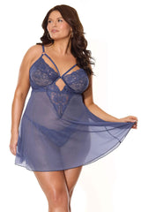 Twilight Fever Babydoll & Thong - COQUETTE - Flyclothing LLC