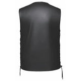 Blackhills - Men's Motorcycle Leather Vest - Unik Just for Bikers - Flyclothing LLC