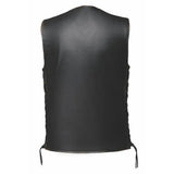 Colorado - Men's Motorcycle Leather Vest (Brown) - Unik Just for Bikers - Flyclothing LLC