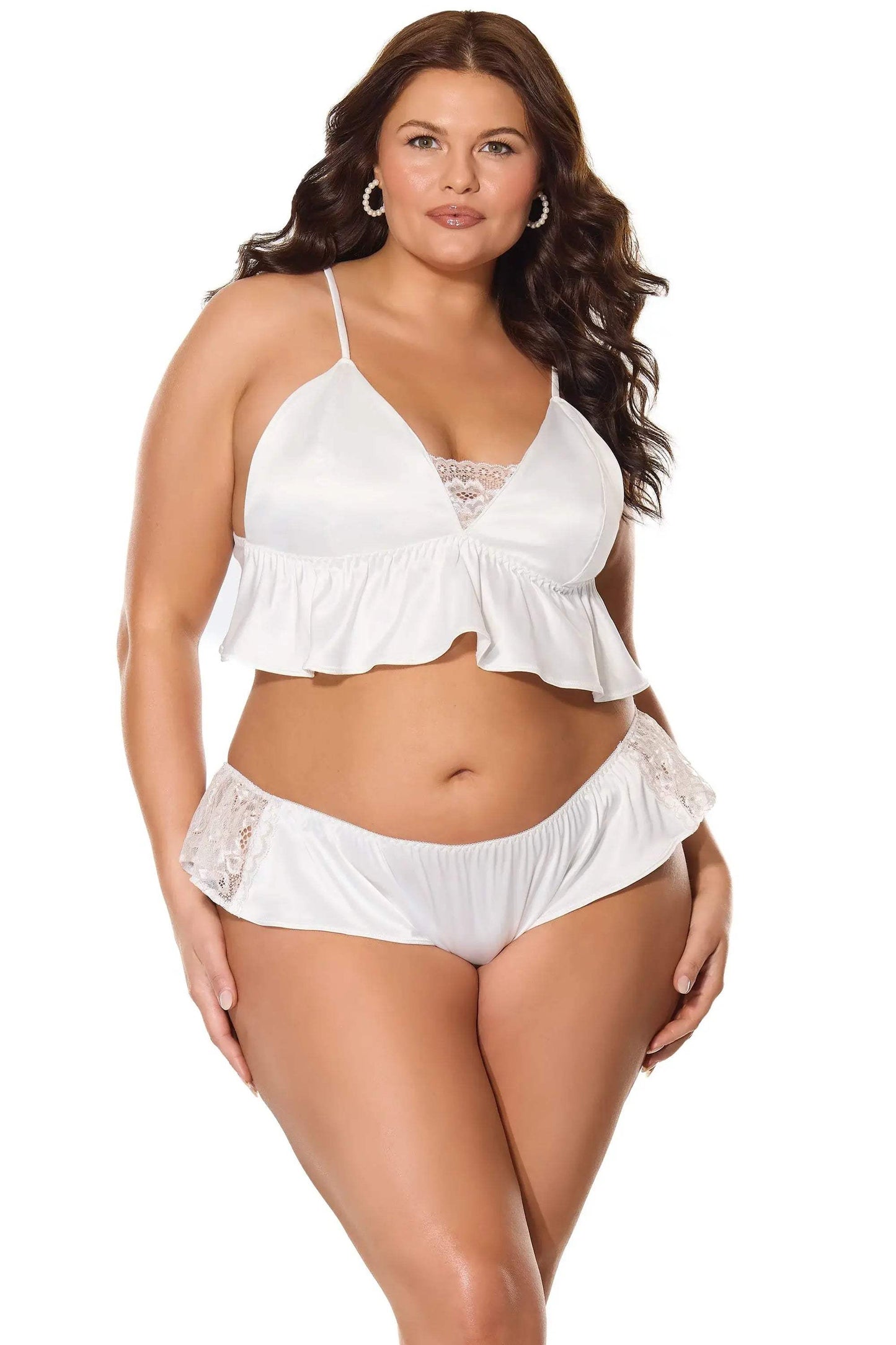 Kissed By Satin Bralette & Panty - COQUETTE - Flyclothing LLC