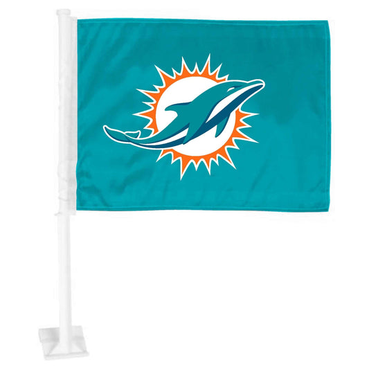 Miami Dolphins Car Flag Large 1pc 11" x 14" - Miami Dolphins