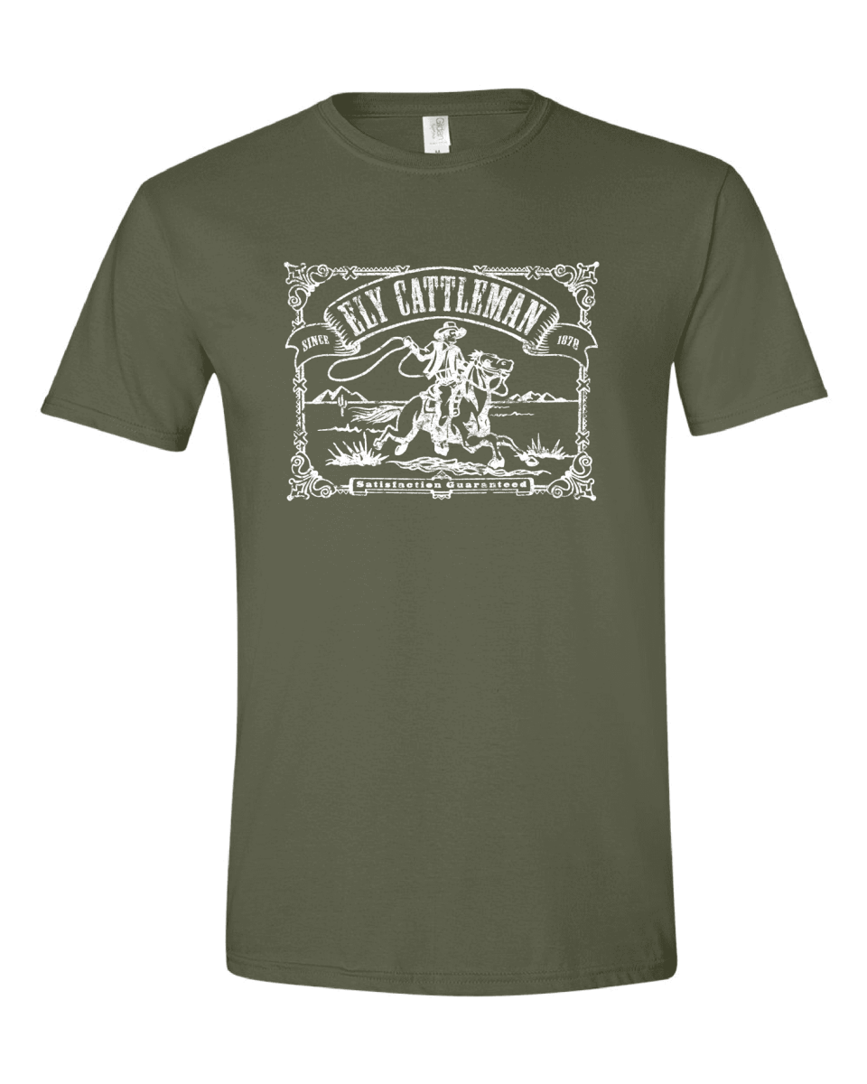 Ely Cattleman Vintage Satisfaction Logo T-shirt - Ely Cattleman