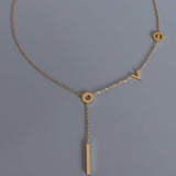 Titanium Steel Letter Necklace - Trendsi - Flyclothing LLC