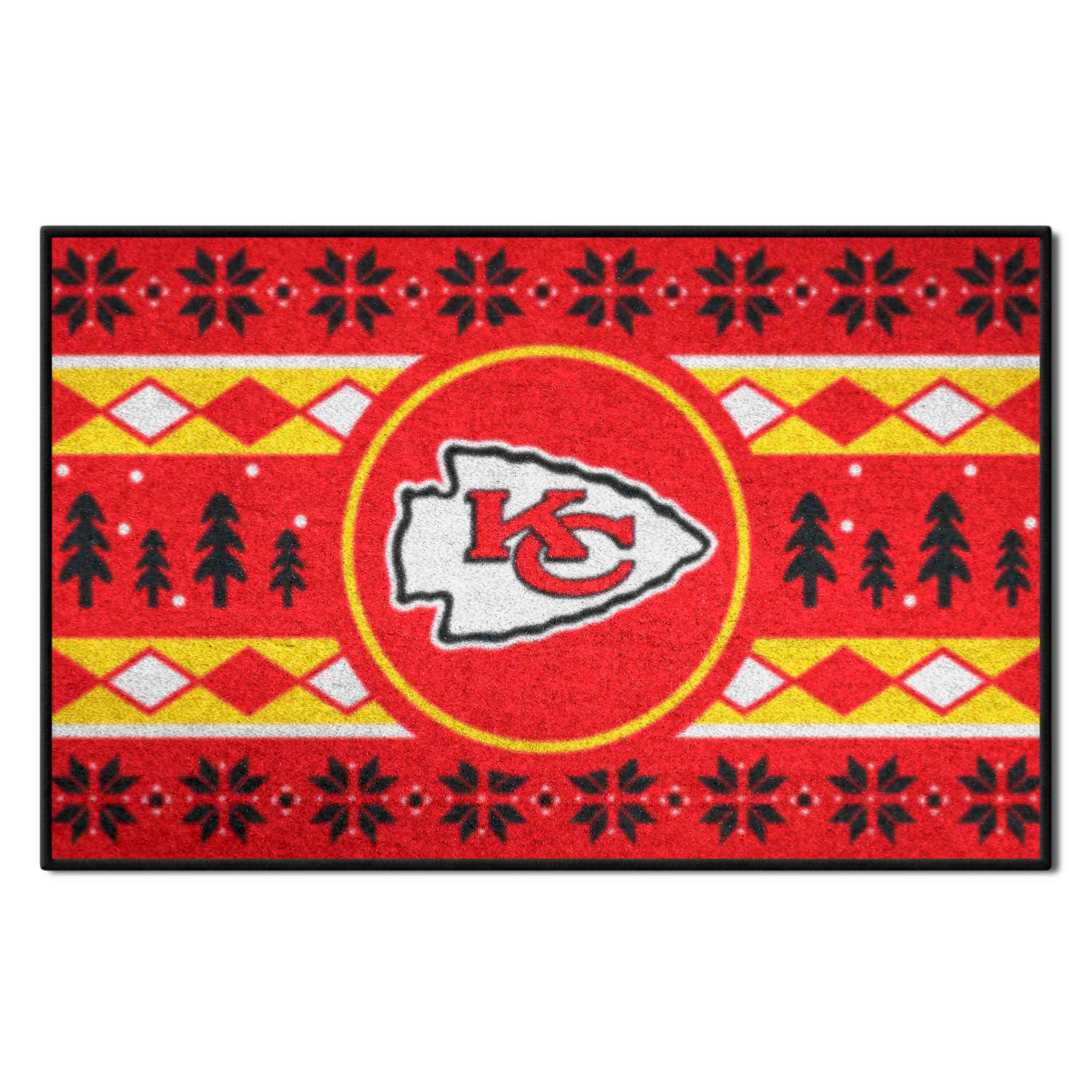 Kansas City Chiefs Holiday Sweater Starter Mat Accent Rug - 19in. x 30in. - Kansas City Chiefs