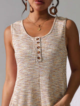 Full Size Button Front Romper with Pockets Plus Size - Trendsi - Flyclothing LLC