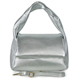 Italian Genuine Metallic Calf Leather Top-Handle Bag 262495 - TAKEASY - Flyclothing LLC