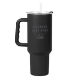 Delaware 40oz Black Tonal Powder Coat Tumbler - Logo Brands - Flyclothing LLC