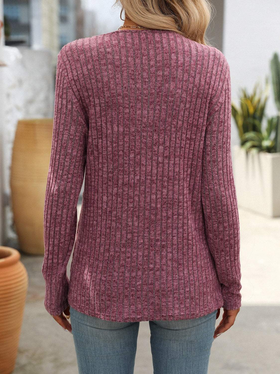 Square Neck Long Sleeve T-Shirt - Trendsi - Flyclothing LLC
