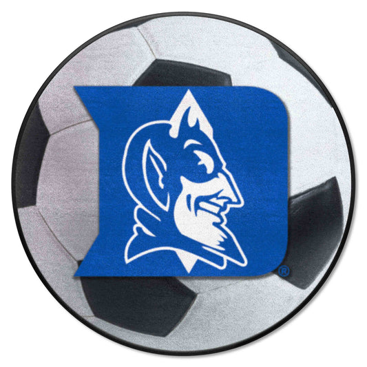 Duke Blue Devils Soccer Ball Rug - 27in. Diameter, Devil Logo - Duke