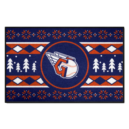 Cleveland Guardians Holiday Sweater Starter Mat Accent Rug - 19in. x 30in. - Cleveland Guardians
