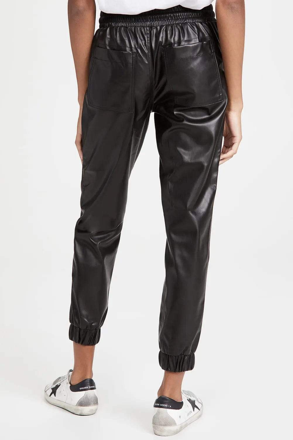 Drawstring PU Leather Pants with Pockets - Trendsi - Flyclothing LLC