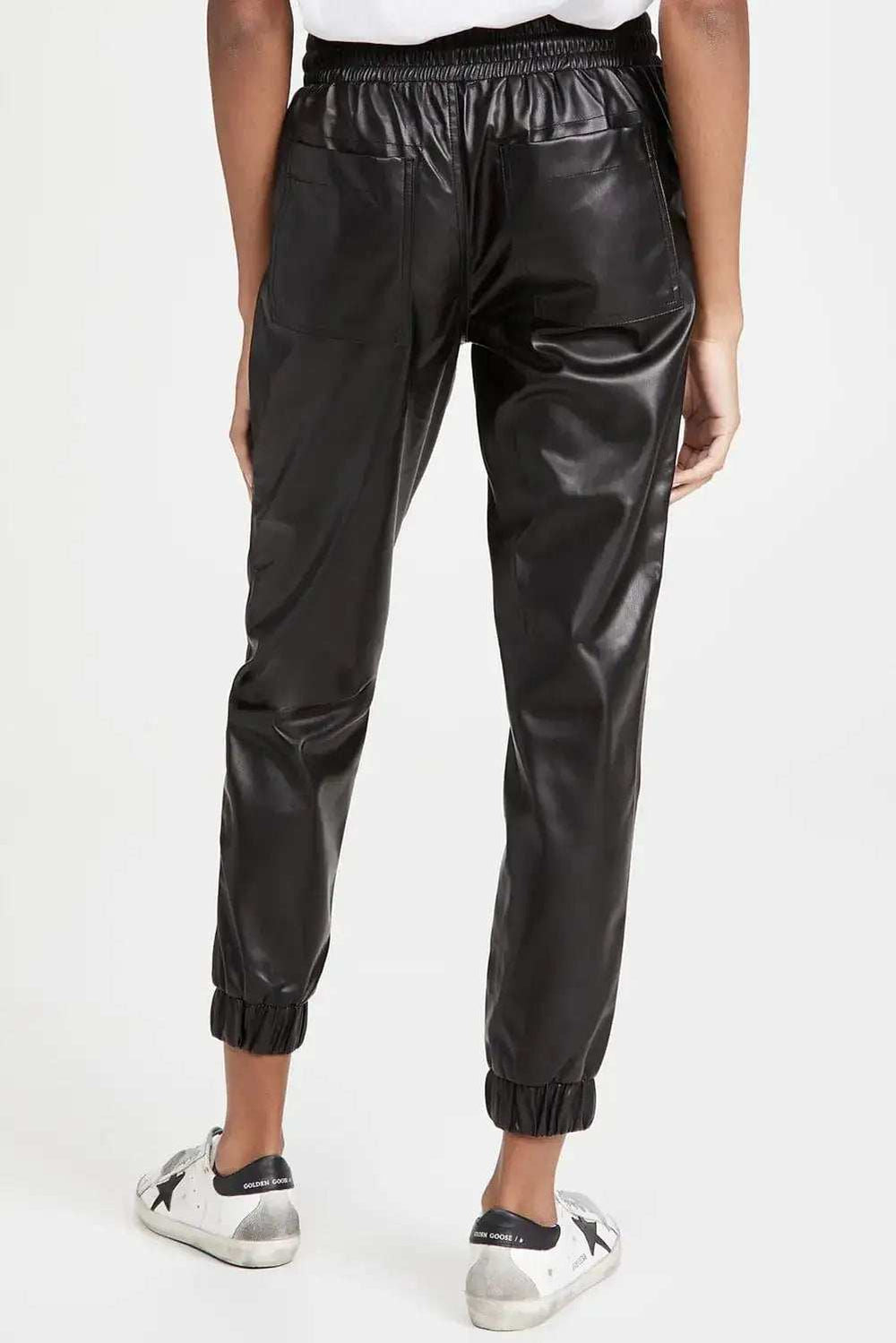 Drawstring PU Leather Pants with Pockets - Trendsi - Flyclothing LLC