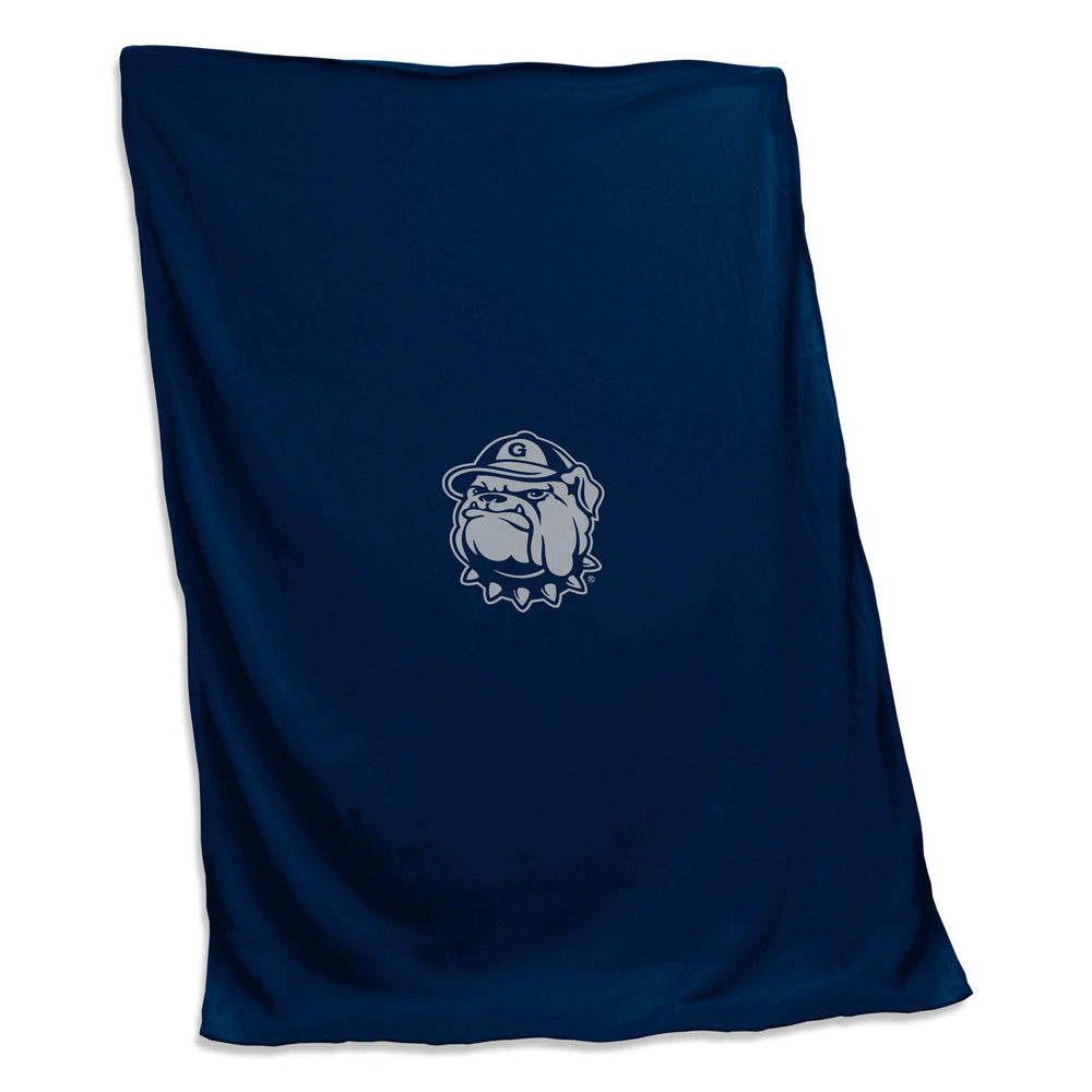 Georgetown Mascot Navy Screened Sweatshirt Blanket - Logo Brands - Flyclothing LLC