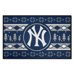 New York Yankees Holiday Sweater Starter Mat Accent Rug - 19in. x 30in. - New York Yankees
