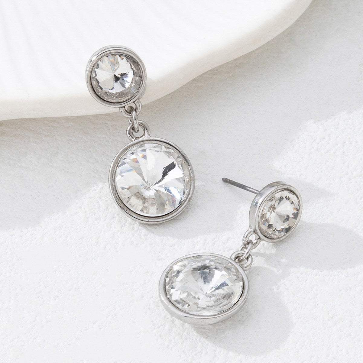 Wholesale Floral Interlinked Drop Earrings, New Niche Design Women Earrings, European American High End Light Luxury Jewelry - My Store - Flyclothing LLC
