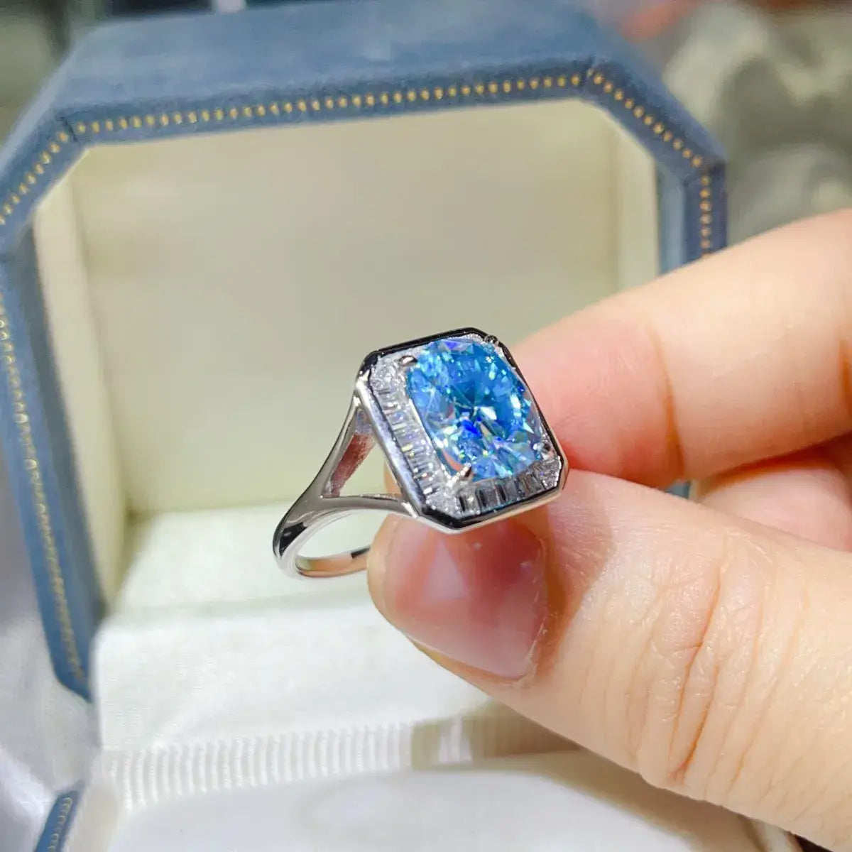3 Carat Moissanite Square Ring - Trendsi - Flyclothing LLC