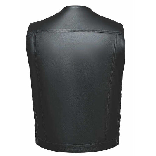 Red river - Mens Premium Leather Vest - Unik Just for Bikers - Flyclothing LLC