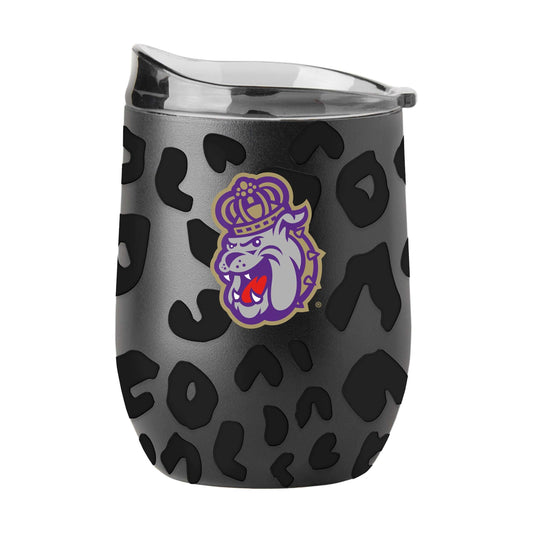 James Madison Leopard 16oz Black Powdercoat Curved Beverage - Logo Brands - Flyclothing LLC