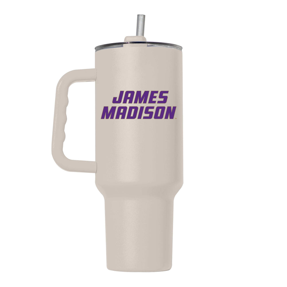 James Madison Sand 40oz Flipside Powder Coat Tumbler - Logo Brands - Flyclothing LLC