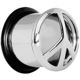 1/2 Stainless Steel Single Flare Peace Sign Plug