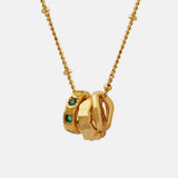 Titanium Steel Inlaid Zircon Pendant Necklace - Trendsi - Flyclothing LLC