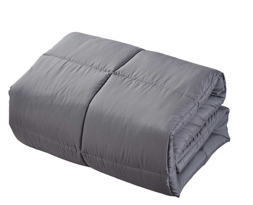 Dark Gray Queen Polyester Thread Count Down Alternative Comforter - Homeroots - Flyclothing LLC