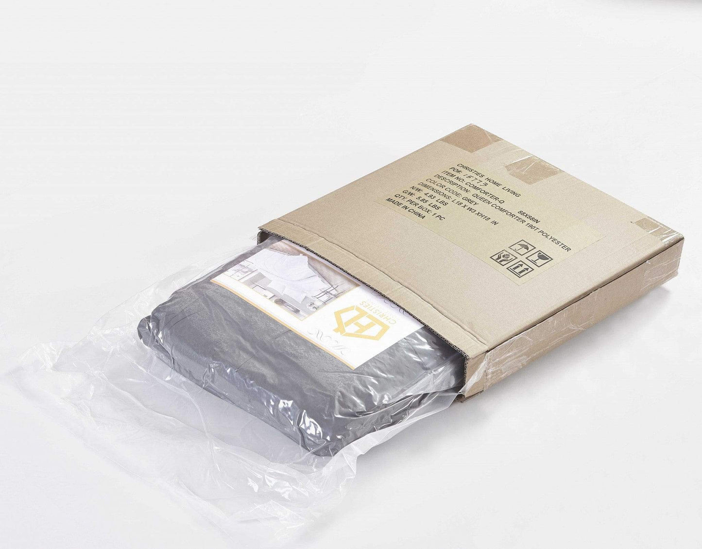 Dark Gray California King Polyester Thread Count Down Alternative Comforter - Homeroots - Flyclothing LLC