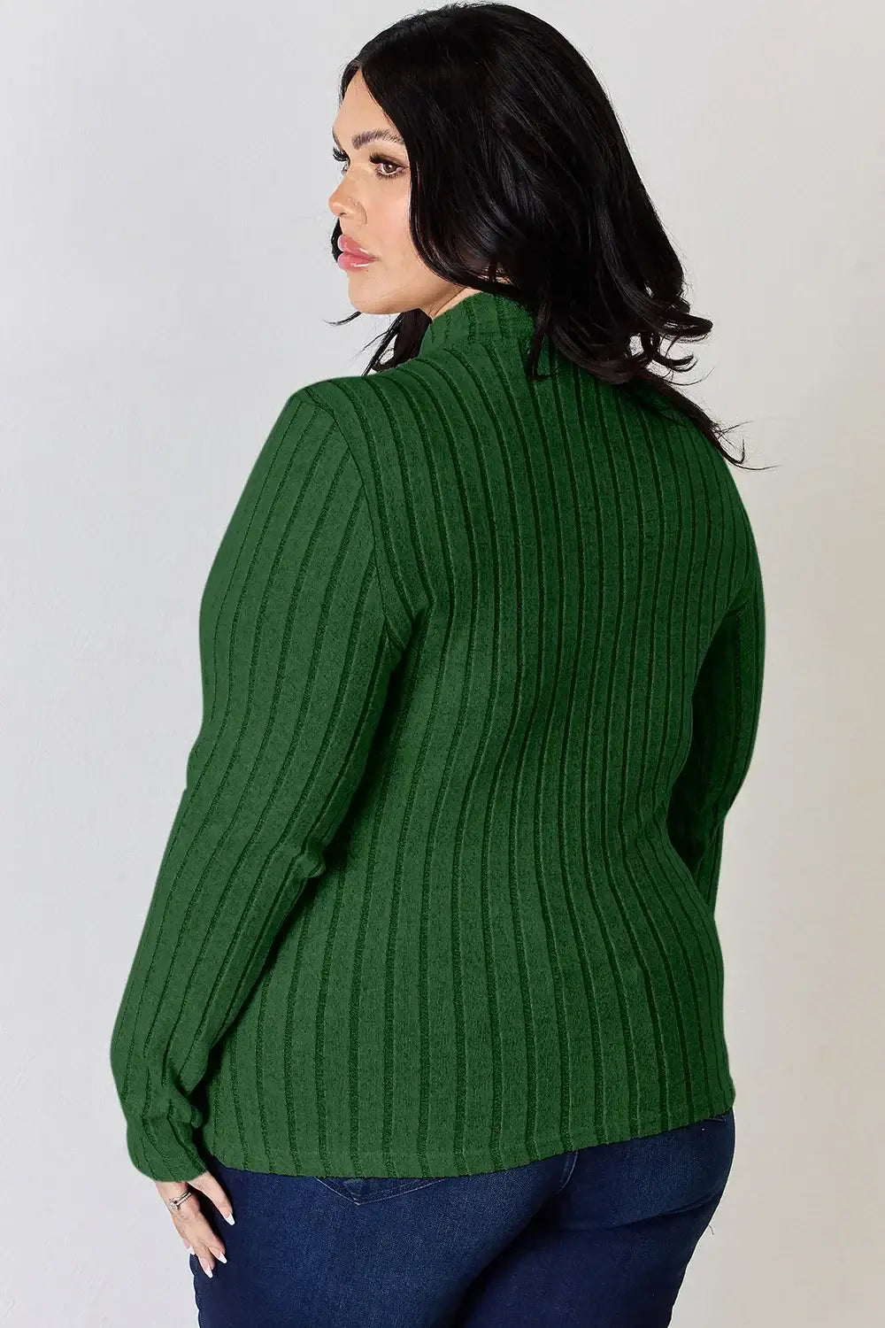 Basic Bae Full Size Ribbed Mock Neck Long Sleeve T-Shirt - ShopBasicbae - Flyclothing LLC