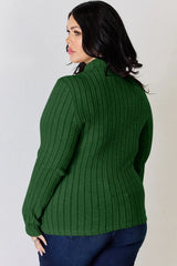 Basic Bae Full Size Ribbed Mock Neck Long Sleeve T-Shirt - ShopBasicbae - Flyclothing LLC