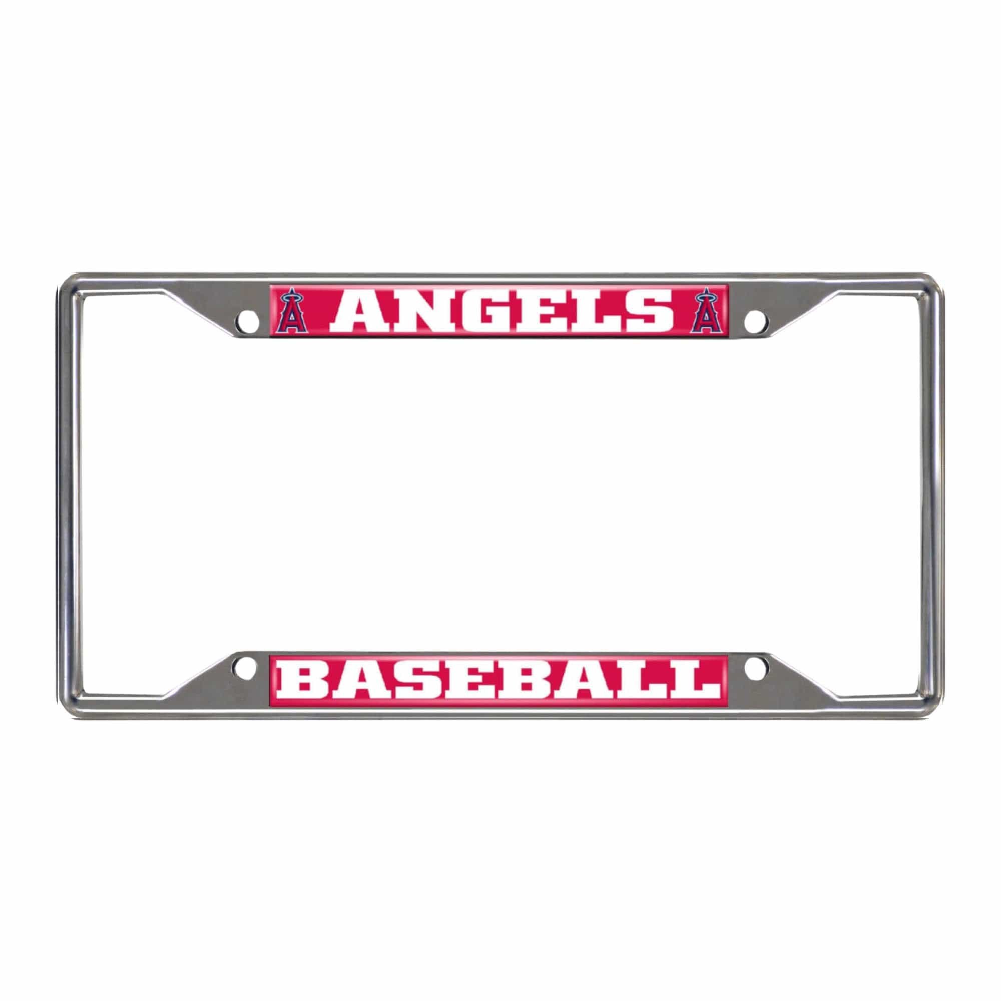 Los Angeles Angels Chrome Metal License Plate Frame, 6.25in x 12.25in - Los Angeles Angels