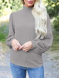 Full Size Mock Neck Long Sleeve T-Shirt - Trendsi - Flyclothing LLC