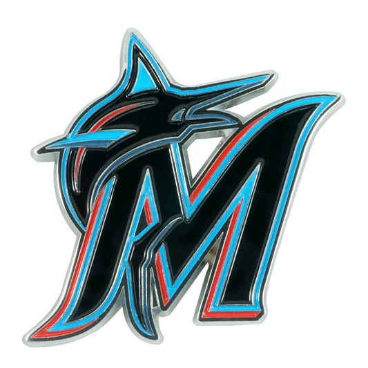 Miami Marlins 3D Color Metal Emblem - Miami Marlins