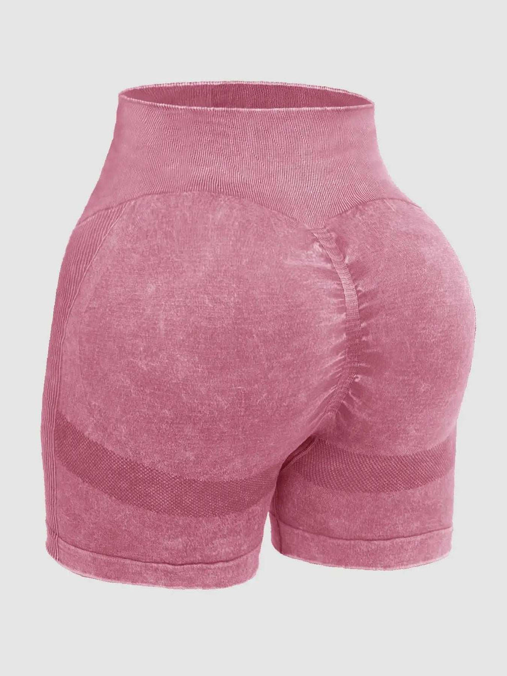 Washed High Waist Active Shorts - Trendsi - Flyclothing LLC