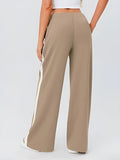 Side Striped Wide Leg Pants - Trendsi