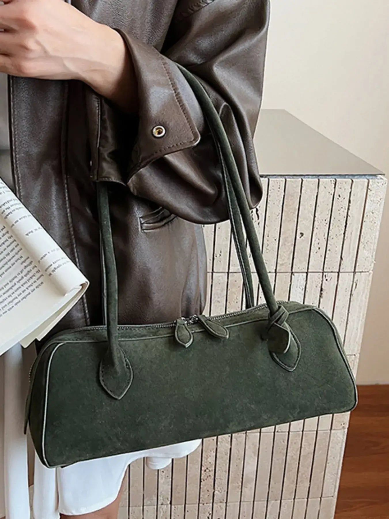 Solid Color Shoulder Bag - Trendsi - Flyclothing LLC