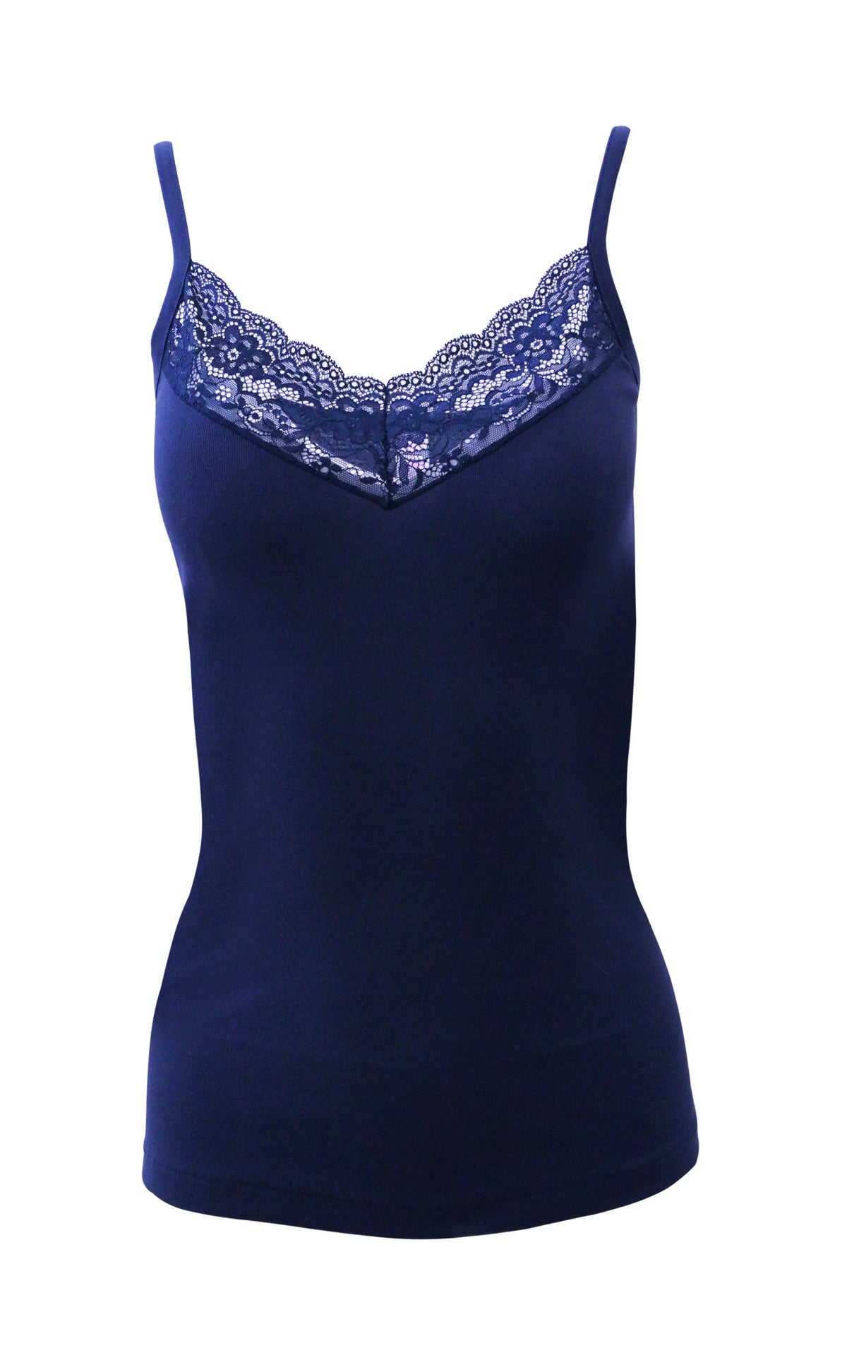 Mare Luxury 100% Mako Cotton Women's Lace-Trimmed Camisole. Proudly Made in Italy (266) - tittimitti - Flyclothing LLC