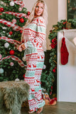 Christmas Element Round Neck Top and Pants Lounge Set - Trendsi - Flyclothing LLC