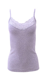 Mare Luxury 100% Mako Cotton Women's Lace-Trimmed Camisole. Proudly Made in Italy (266) - tittimitti - Flyclothing LLC