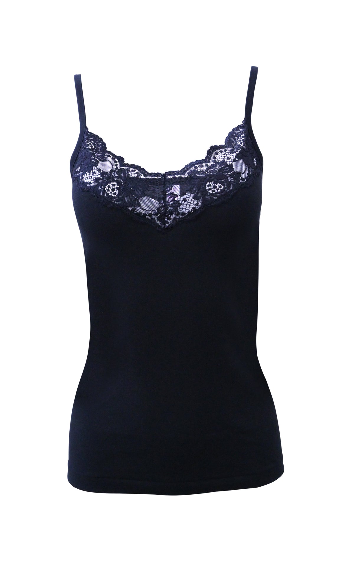 Mare Luxury 100% Mako Cotton Women's Lace-Trimmed Camisole. Proudly Made in Italy (266) - tittimitti - Flyclothing LLC