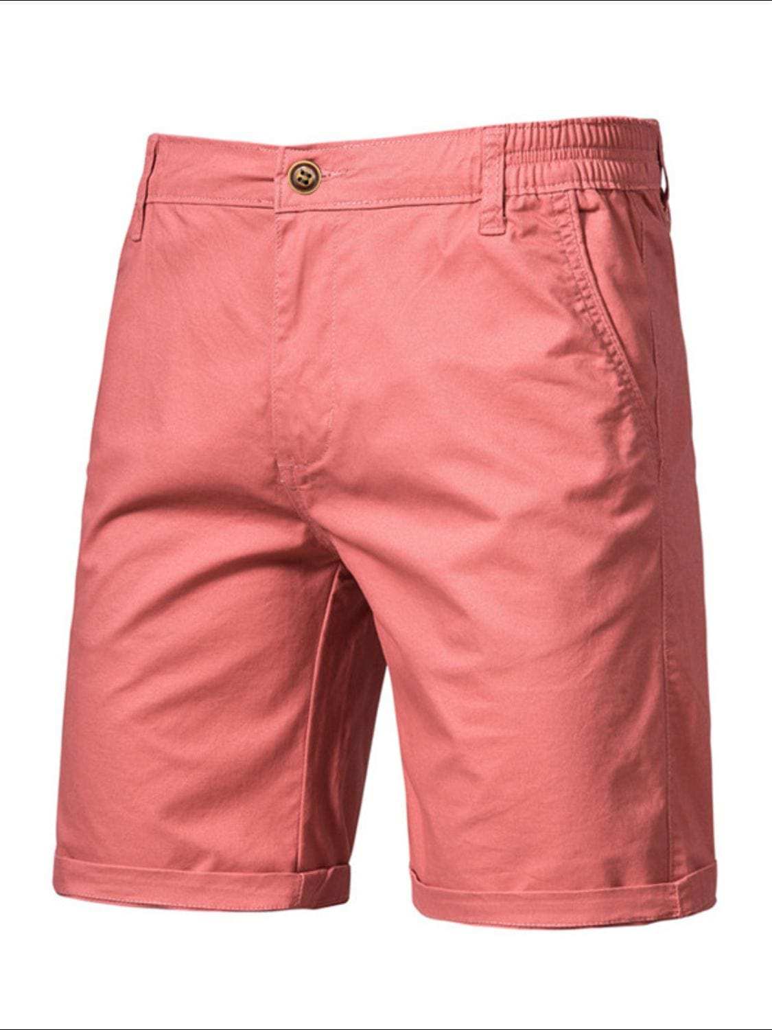 Men's Elastic Waist Shorts with Pockets - Trendsi - Flyclothing LLC