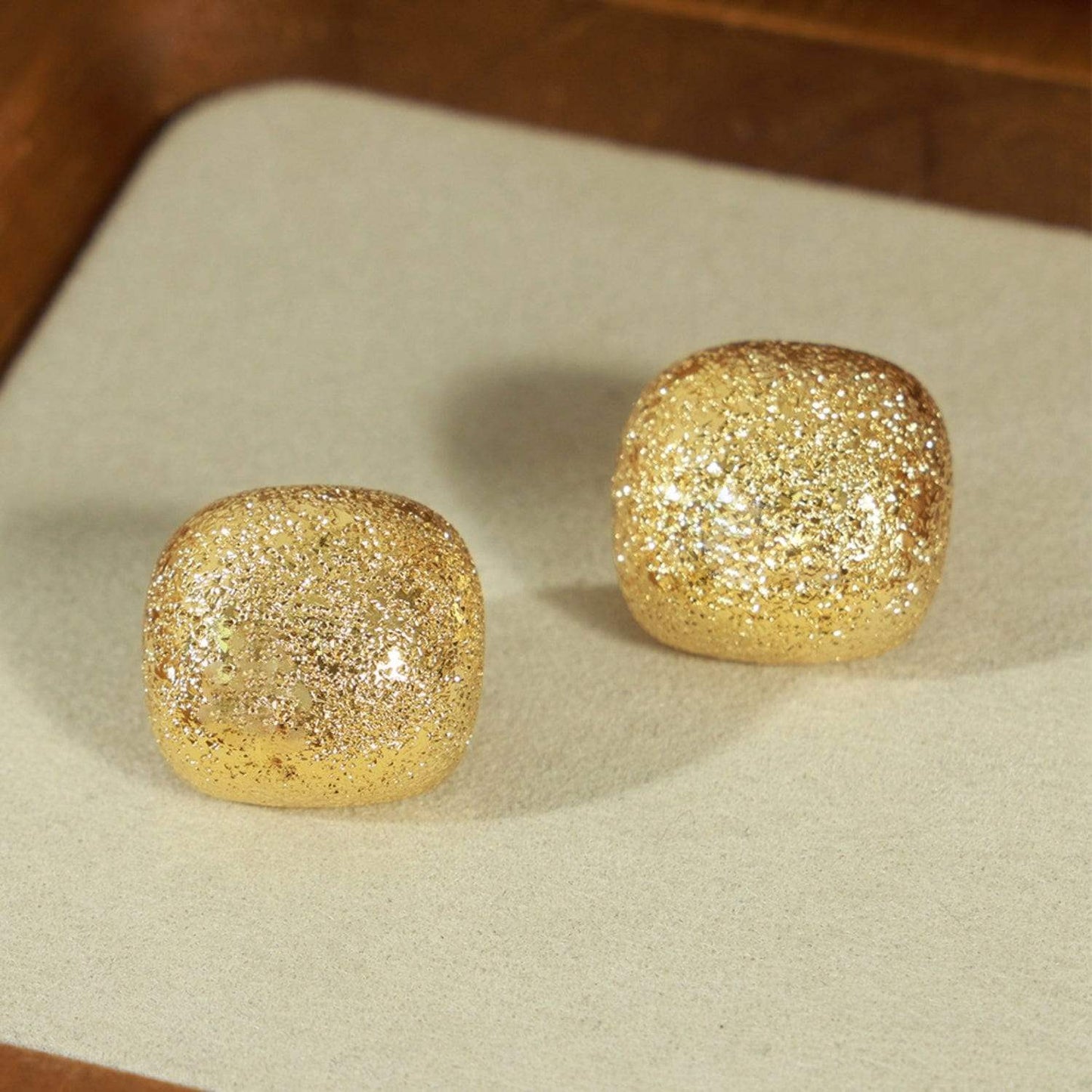 Gold-Plated Geometric Stud Earrings - Trendsi - Flyclothing LLC