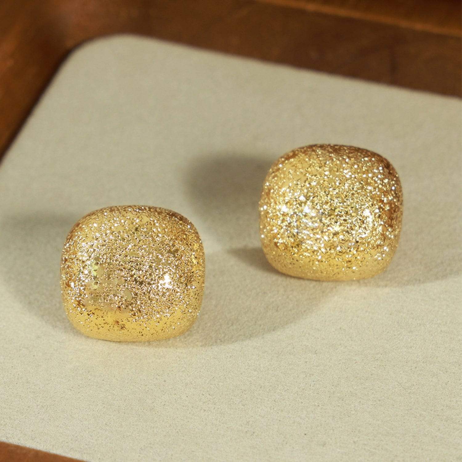 Gold-Plated Geometric Stud Earrings - Trendsi - Flyclothing LLC